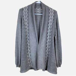 Anthropologie Knitted & Knotted Wool Blend Messina Cardigan Women Sz S Cozy Boho